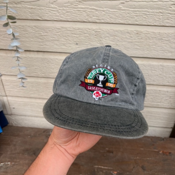 vintage GREY CUP CFL Regina 1995 Saskatchewan Dad hat strapback adjustable grey - Picture 2 of 5